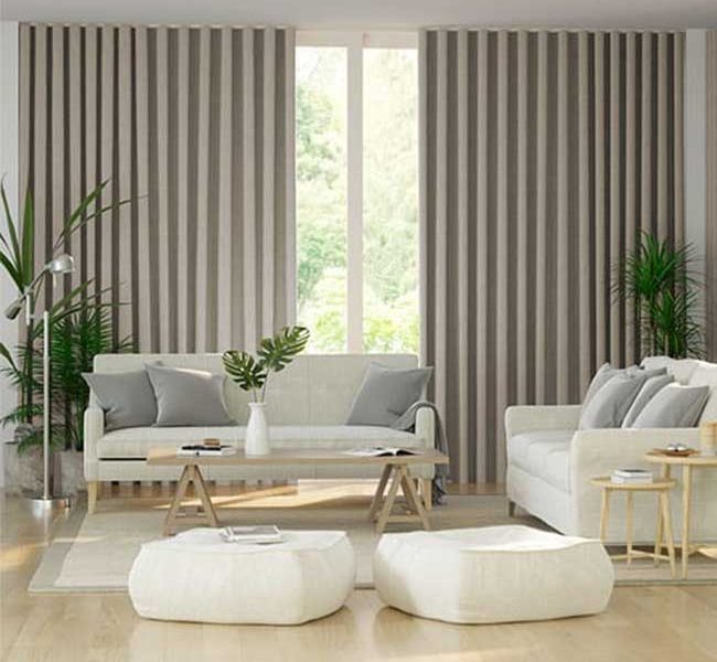 RV018 - Rèm Vải Chống Nắng Giá Rẻ Màu Be Hiện Đại