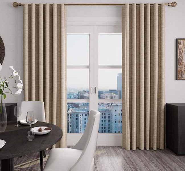 RV030 - RRèm Vải Giá Rẻ Đẹp Màu Kem Tốt Nhất