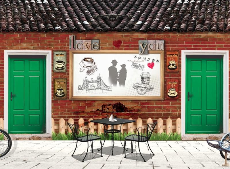 38195 - Tranh quán cafe - bar - trà sữa