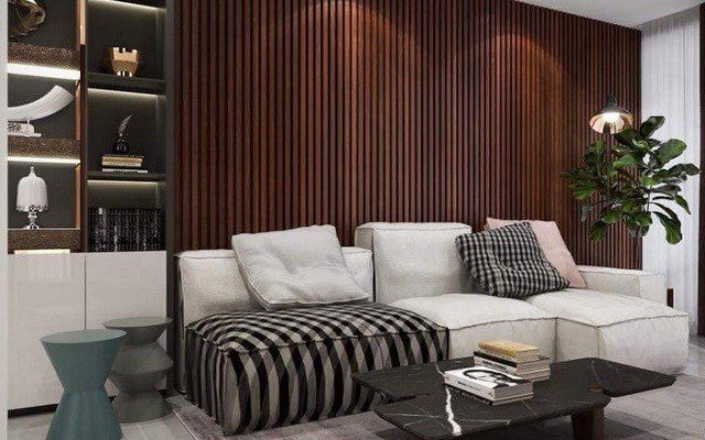 Công Trình Tấm Ốp Tường Nhựa  Phòng Khách