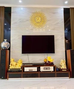 Công Trình Tấm Nhựa Ốp Tường Hệ Lam Sóng- PVC Giả Đá