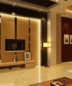 Công Trình Tấm Nhựa Ốp Tường Hệ Lam Sóng