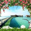 Tranh Khung Cửa Sổ NT09